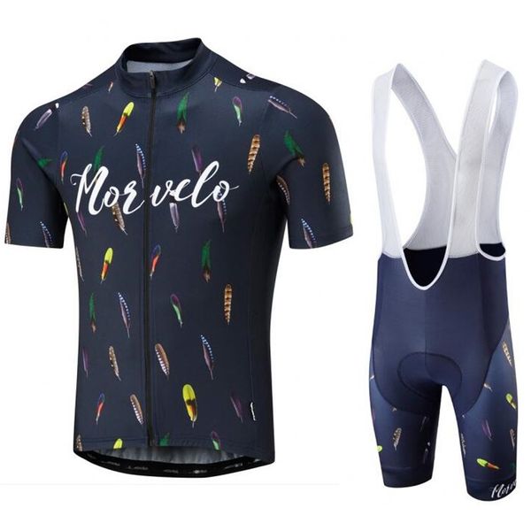 

cycling jersey sets 2021 morvelo breathable summer bib shorts set bicycle sport wear clothing clothes shirt quick dry, Black;red