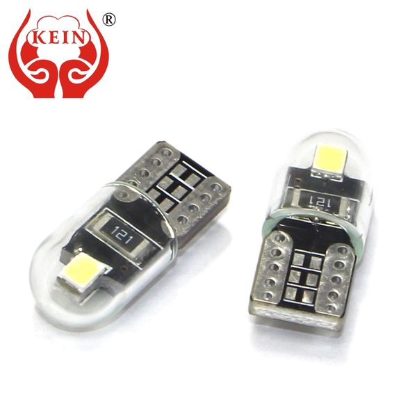

kein 100pcs t10 w5w led bulbs 2smd 2835 nonpolarity 194 168 led car auto 12v glass side wedge reading door lights vehicle lamps