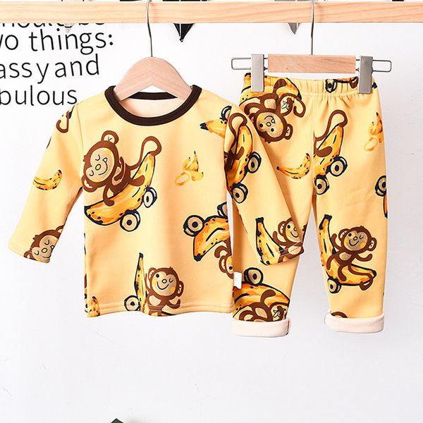 

casual newborn toddler kids baby boys girls clothes cartoon animal printed +long pants pajamas sleepwear outfits clothes set, White