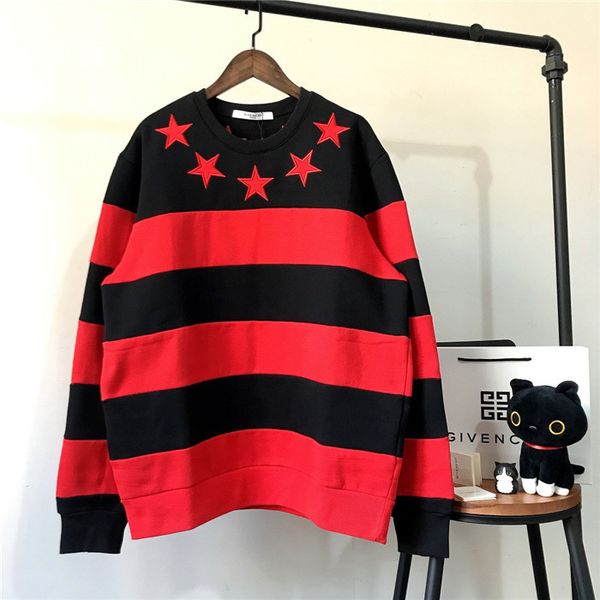 

19fw luxurious brands design give stars stripes pullover sweater hoodies men women fashion casual streetwear sweatshirts outdoor shirts, Gray;blue