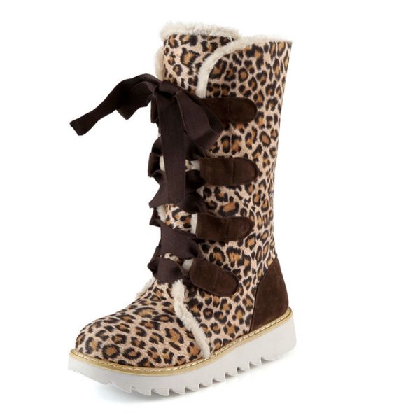 

fanyuan new wholesale mid calf boots 34-43 5 colors women's shoes snow boots winter warm fur plush russia shoes woman, Black