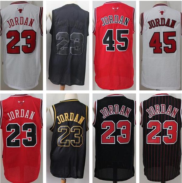 

#23 classics throwback basketball jerseys red white black mens stitched