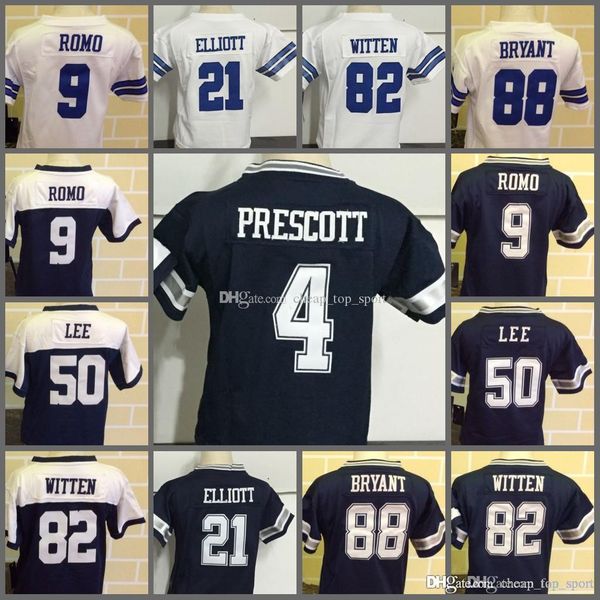 

Toddler baby titched dak 4 pre cott tony 9 romo ezekiel 21 elliott ean 50 lee ja on 82 witten dez 88 bryant emmitt 22 mith infant childre, Black;red