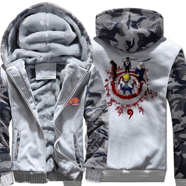 

naruto hoodie 2018 uchiha sasuke cosplay coat uzumaki akatsuki jacket winter thick zipper sweatshirts men clothing, Black