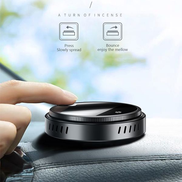 

luxury car air freshener aluminum alloy car ornament natural solid perfume diffuser rotatable auto parfum flavoring