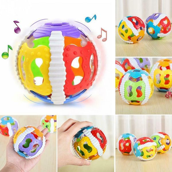 

wangsaura infant baby toys hollow out musical ball toy comforters hand rattle newborn baby educational toys