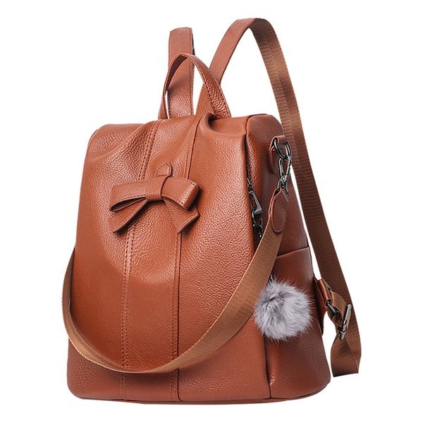 

litthing new fashion women backpack casual pu leather school backpack for teenager girl youth large capacity backpacks