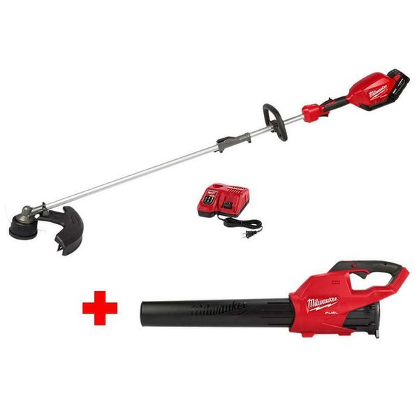 

M18 fuel 18 volt lithium ion bru hle cordle tring trimmer kit w quik lok a