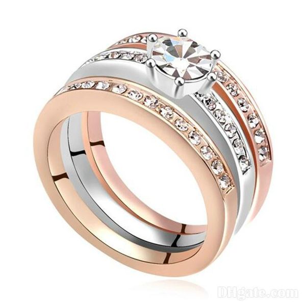 

от swarovski набор для женщин с австрийской кристалл элементы включают в себя ювелирные изделия stacking мода женский день рождения подарок, Golden;silver