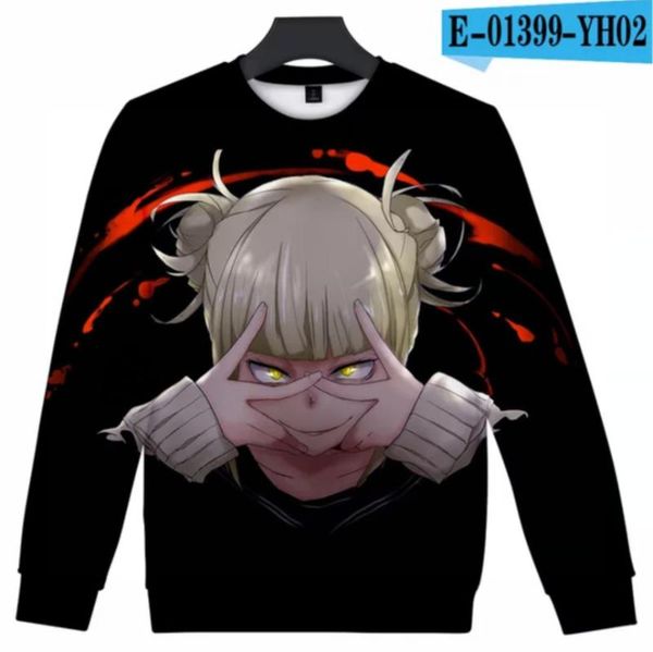

новое аниме my hero academia midoriya izuku все может 3d печать круглый шею толстовка мужчины / женщины повседневная harajuku o-образным выр, Black