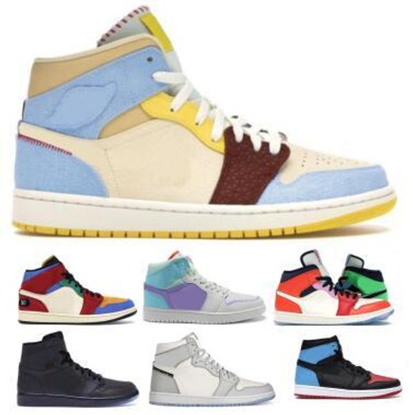 

1 fearless stock 1s jumpman mens basketball shoes maison chateau rouge melody ehsani unc to chi bloodline high og 2020 new arrival sneakers