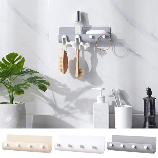 

wall mounted kitchen bathroom soap sponge storage rack keys hanger organizer set