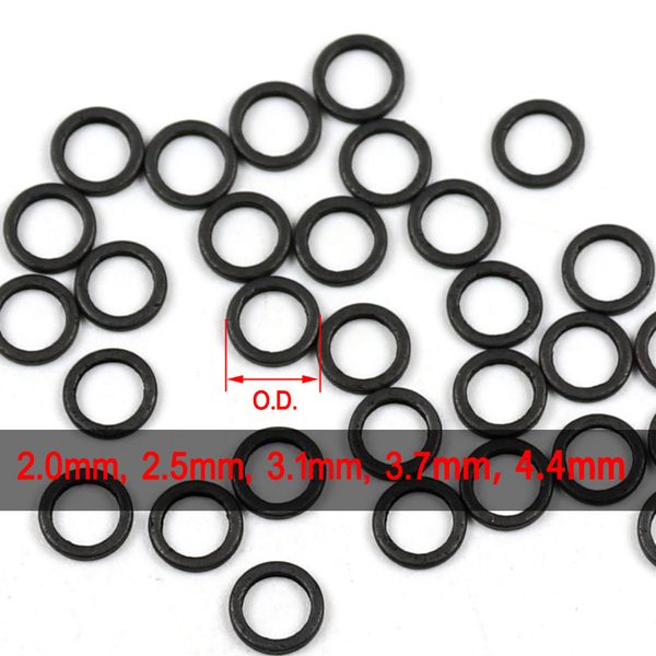 

30pcs carp fishing accessory rig rings blow back rig ring round mablack terminal tackle 2.0mm 2.5mm 3.2mm 3.7mm