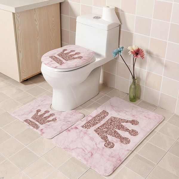 

2019 spring and summer new minimalist style european pattern cartoon animal furniture bathroom kitchen three-piece rug