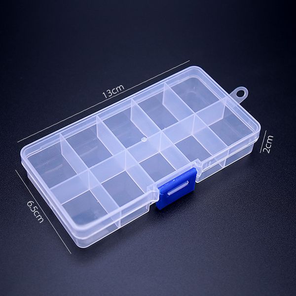 

10 grid compartments plastic transparent jewel bead case cover box storage container adjustable organizer for jewe storage box / part box