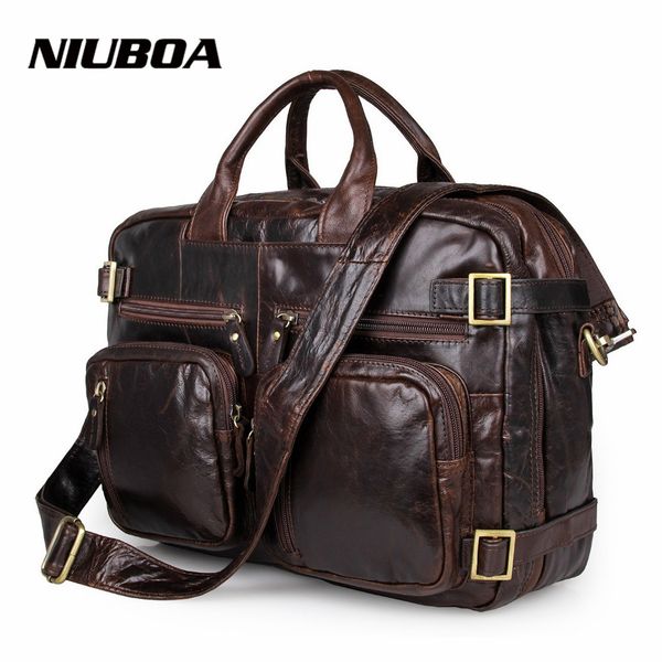 

men genuine leather shoulder bag men's fashion mult function travel shoulder bag handbag western college lapbags