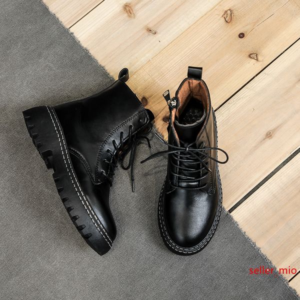 

designer luxury women boots winter boots black military triple leather martin boots size 35-40 676135