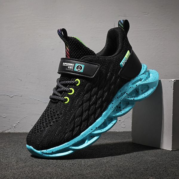

mesh children shoes for kids sneakers boys casual shoes girls sneakers breathable outdoor school footwear trainers 2020 fashion, Black