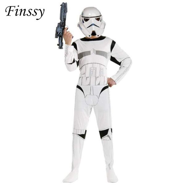 

costume for boys the force awakens storm troopers cosplay halloween costume for kids carnival party dress with mask, Black;red