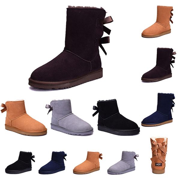 

Classic 2019 Winter Wgg boots Triple black Grey purple pinks sneakers Leather Women Australia Classic kneel half Long snow boots