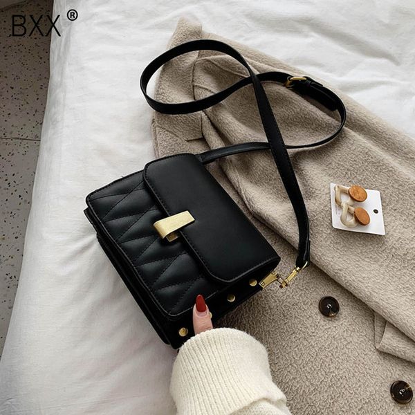 

bxx] quilted pu leather crossbody bags for women 2020 mini all-match flap shoulder messenger bag fashion handbags purses hk248