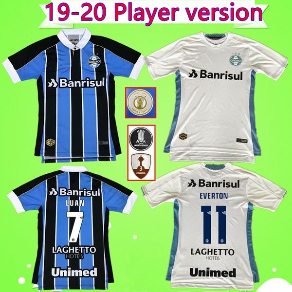 

player version new 2019 2020 gremio paulista soccer jersey home away everton luan brazil 19 20 football shirts marinho pepe thaciano camisa, Black;yellow