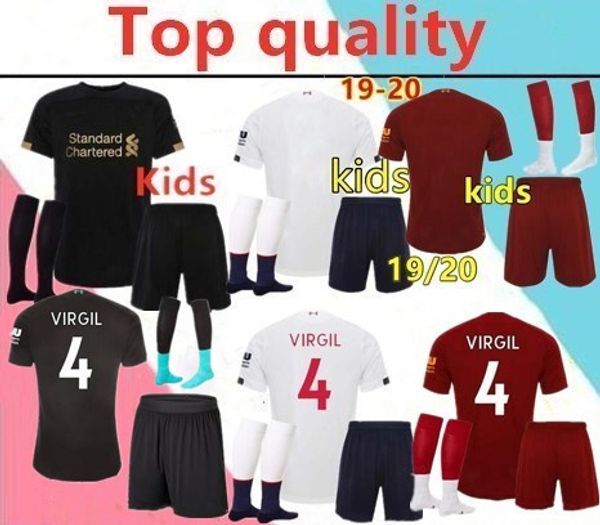 

2019 2020 kid occer jer ey full kit 19 20 children cami eta de fÃºtbol maillot de foot football hirt kit with ock, Black