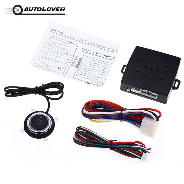 

rfid car alarm finger push start remote control button starter keyless entry start stransponder immobilizer car alarm system