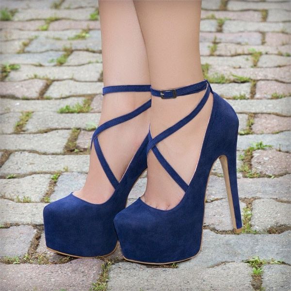 

mst-031 saks suede high heels women prom wedding lady platforms bridal shoes party pump size women 35-40, Black
