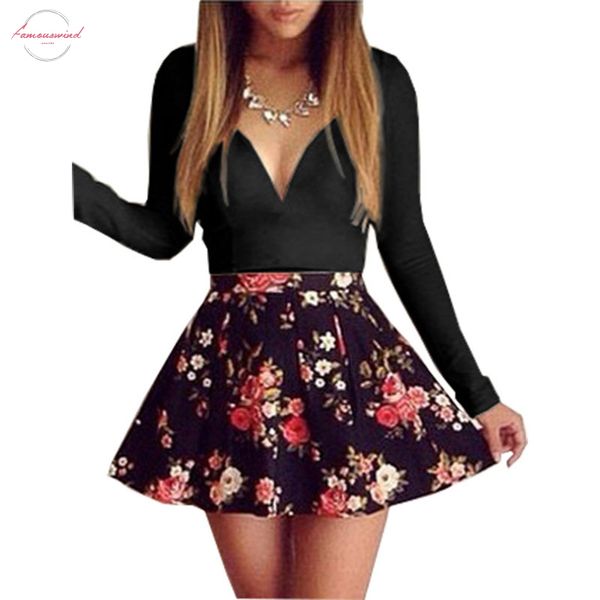 

women summer dresses 2020 models low cut v neck long sleeved floral patchwork mini dress vestidos ropa mujer ony006, Black;gray