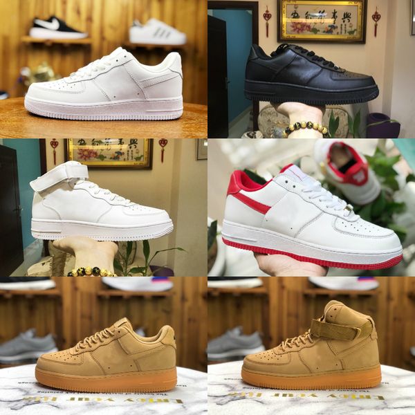 

men low skateboard shoes forces one dunk 1 knit euro air high women all white black red designer sports shoes