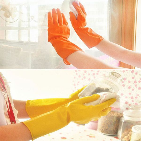 

waterproof rubber latex gloves for dish washing laundry flexible unbreakable housework home dining kitchen accessories 1pcs