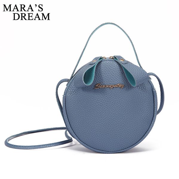 

mara's dream 2020 new solid color women bag fashion pu small round bag messenger mobile phone personality shoulder