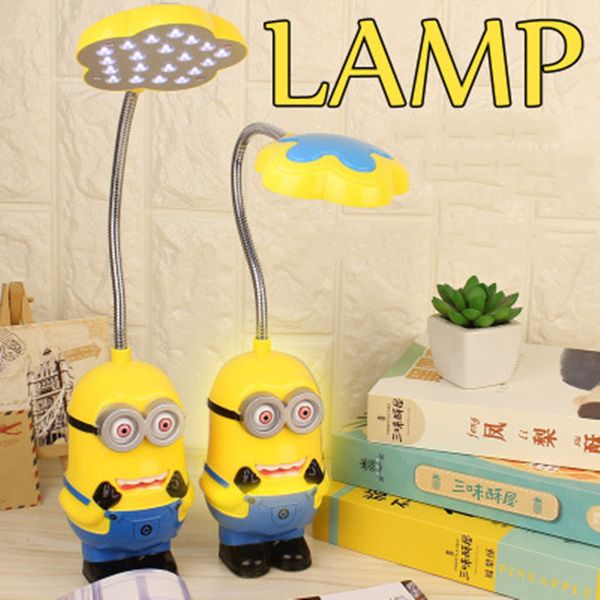 2019 Bedside Table Lamp Modern Table Lamp For Bedroom Kid Baby Boys Girls Flexible Cute Minions Folding Mini Lamps Led Eyeshield Night Light From