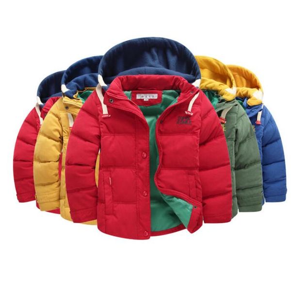 

boys clothes casual 2019 winter down jacket for boys children jacket kids clothing hooded warm coat for baby cotton clothes, Blue;gray