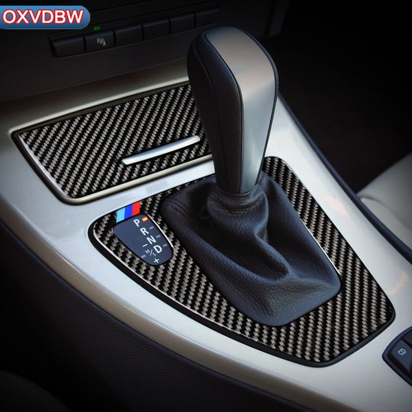 2019 For Bmw E90 E92 E93 Interior Trim Carbon Fiber Gear Shift Control The Cigarette Lighter Panel Cover Sticker Car Styling 3 Series Accessories From