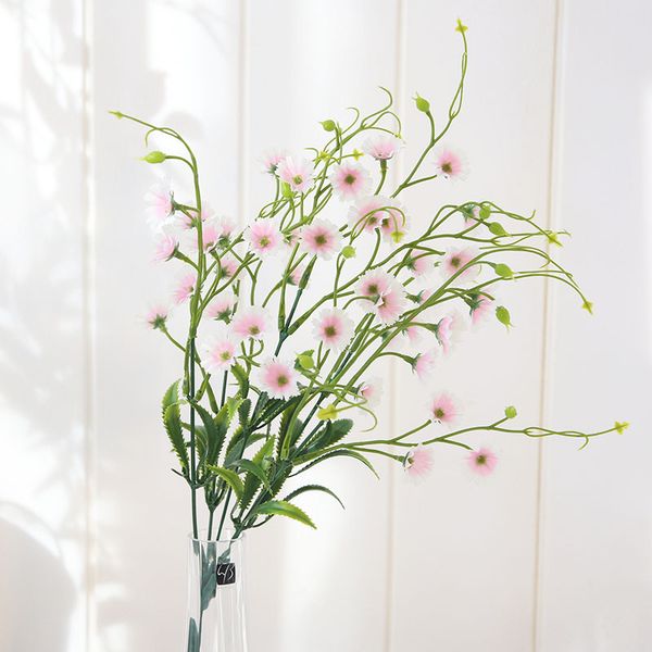 

10pcs 5 forks 45 heads small flowers highend artificial flower wall wedding decoration road lead fake flowers home decoration garden fence