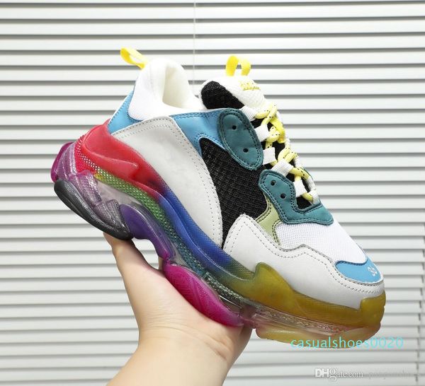 

new triple s designer shoes for mens fashion sneakers triple-s women luxury dad shoes vintage kanye old grandpa trainer c20, Black