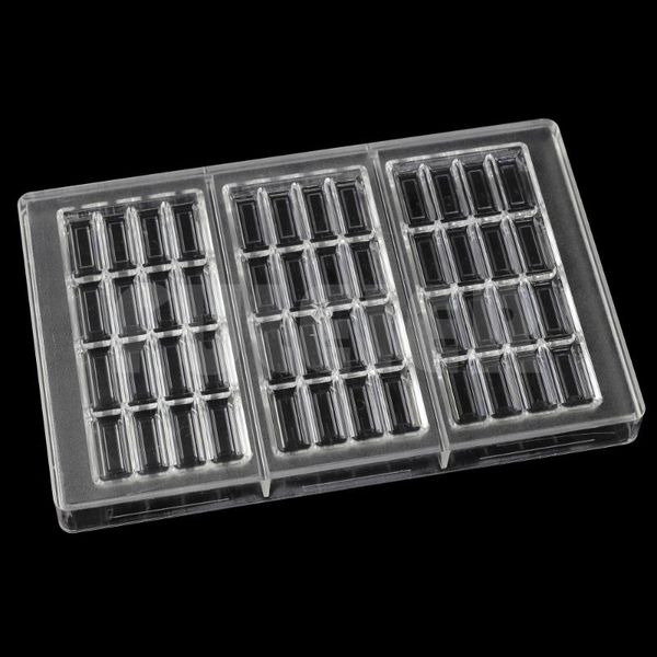 

1 piece diy polycarbonate chocolate mould jelly cake decoration pastry baking dish hard pc sweet candies chocolate bar molds