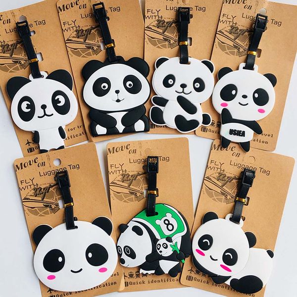 Seyahat Aksesuarları panda Yaratıcı Bagaj Etiketi atı Karikatür Silika Jel Bavul Kimlik Adres Bagaj Yatılı Etiketler Taşınabilir