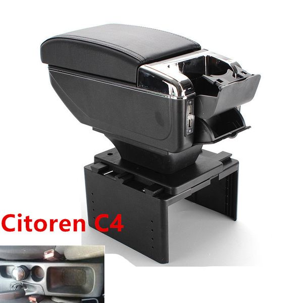

for citoren c4 armrest box universal car center console modification accessories double raised with usb