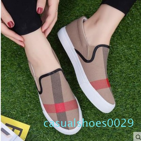 

women casual shoes summer autumn fashion breathable canvas shoes lazy slip-on women shoes women flat espadrilles c29, Black
