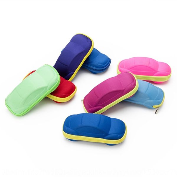 

children's case case eva zipper cartoon sun glasses box car color glasses box fall-resistant