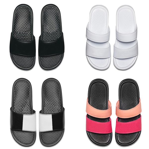 

2019 men women designer benassi ultra slippers black white pink for summer beach l shower room indoor non-slip mens sandals size 36-45