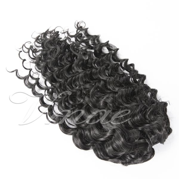 

vmae chinese virgin hair 12 to 26 inch 120g 140g 160g natural color deep wave human ponytail, Black