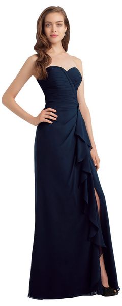 

beauty navy blue chiffon sweetheart slit junior bridesmaid dresses bridesmaid wedding dresses party prom dresses custom size 2-18 kf101419, White;pink