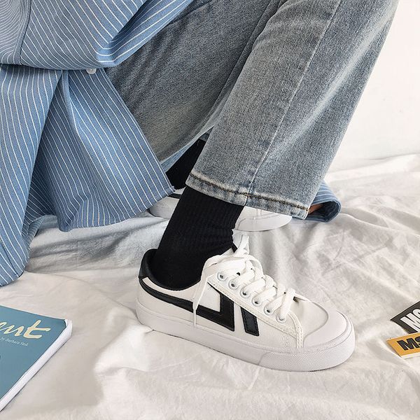 

canvas shoes women's autumn 2019 new style korean-style ulzzang harajuku shoe student versatile stylish sneaker ins