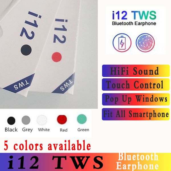 

I12 tw bluetooth 5 0 wirele bluetooth headphone upport pop up window earphone colorful touch control wirele head et hipping