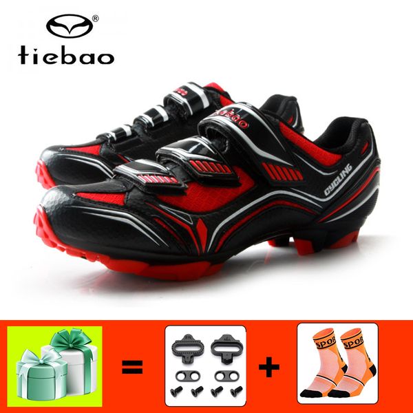 

tiebao mtb shoes men women superstar bicycle riding sneakers cleats mountain bike shoes self-locking breathable racing bike shoe, Black