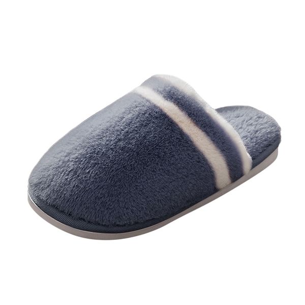 

winter men's slippers warm home men shoes outdoor indoor non-slip shoes comfortable soft bedroom large size slippers a40, Black